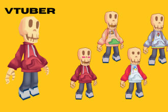 do a retro low poly 3d vtuber in ps1 or n64 style