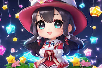 do cute chibi anime style character art