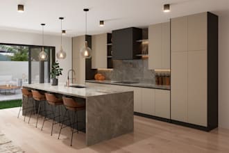 do kitchen design, bathroom, bedroom ,interior and 3d render