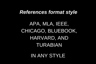 edit your paper to meet referencing style and format