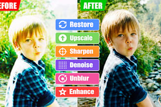 restore, upscale, enhance, unblur and denoise your images