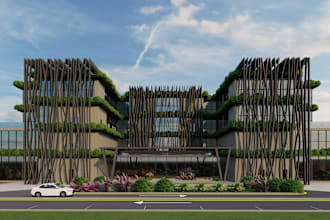 sketchup 3d affordable commercial building, house modeling, rendering