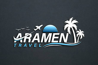 do luxury travel agency, resort, cottage, vacation logo and any graphics design