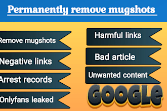 permanently remove mugshot post article, delete harmful negative link on google
