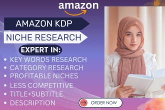 do amazon KDP niche research for your books
