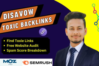 disavow toxic backlinks bad spammy links remove, recover google penalty