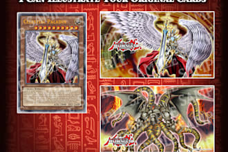 do an amazing yugioh original art for card and playmats