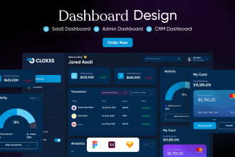 design saas admin or CRM dashboard UI UX in figma