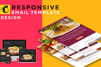 do responsive and editable mailchimp email template design in 12 hrs