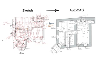 create 2d floor plan design, redraw PDF to cad