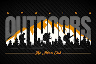 design an adventure, camping, mountain, hunting, hiking, travel logo
