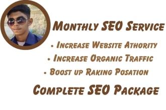 offer complete monthly SEO service package to higher ranking