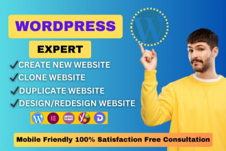 create, redesign, clone or fix wordpress website,woocommerce website