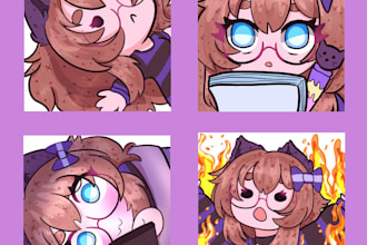 draw custom digital emotes for discord or twitch