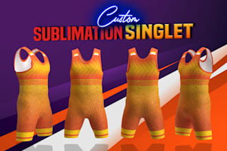 wrestling singlet freestyle singlet and uww singlet print file and 3d modeling