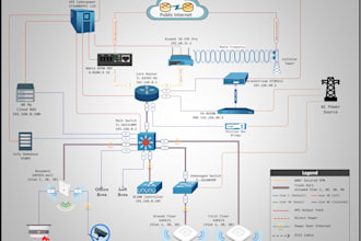 create detailed network topology diagram for IT infrastructure