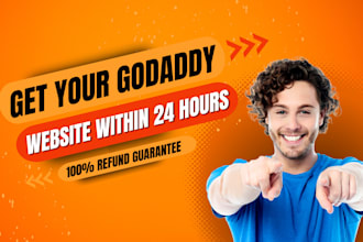 build godaddy website within 24 hours and redesign godaddy website with SEO