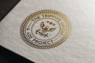 design stamp, seal, badge, vintage gold logo