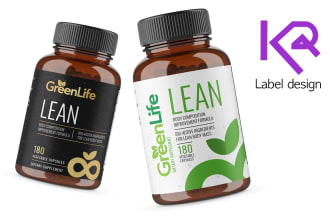 design a modern dietary supplement label