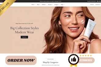 design beauty shopify store cosmetics esthetician skincare spa shopify website