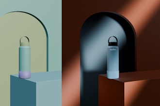 do realistic 3d product rendering and mockup designs