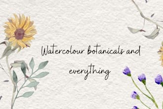 draw watercolour botanicals and everything
