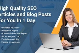 write high quality SEO articles and blog posts with images