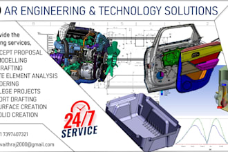provide 3d modelling ,2d drafting, fea analysis and  other engineering solutions