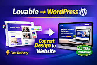 convert your figma, xd or lovable design to wordpress