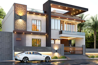 create realistic 3d house rendering, model and walkthrough animation