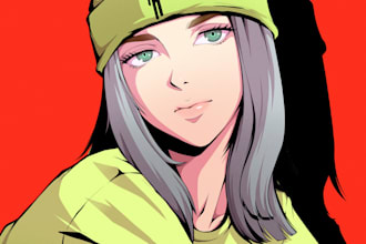 do clean, high resolution and perfect pfp anime style art for you