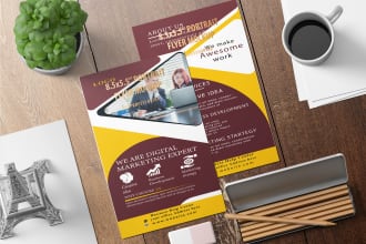 design flyer, rack card, door hanger and roll up banner for you