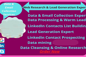 do linkedin data enrichment, list building, and email finding