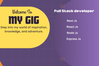 be your full stack web developer next js react js node js express js mongodb