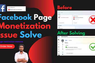 fix facebook page monetization issue and complete monezation criteria