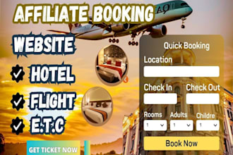 develop comprehensive websites for hotel flight transport boat booking website