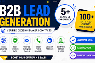 do b2b lead generation, linkedin lead generation and build a prospect email list