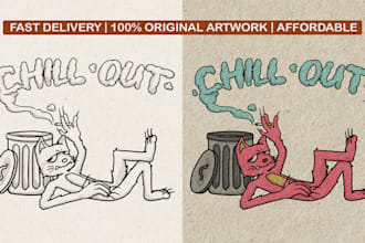 create retro cartoon mascot illustration
