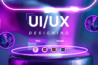 design modern and user friendly UI UX for websites, mobile apps and landing page