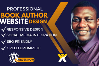 create responsive author website, book author website ebook website