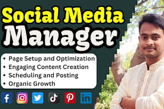 be social media manager for facebook instagram tiktok growth, promotion and ads