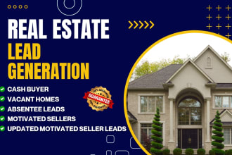 provide updated motivated sellers and cash buyer leads with skip tracing
