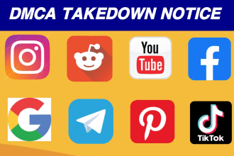 remove copyright and illegal content from tiktok,reddit,ig,yt,fb,google by dmca