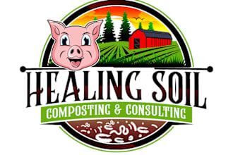 design a unique pig farm logo for your business