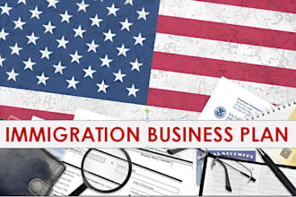 write immigration business plan with 5 year financial forecasts