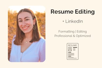 review or create your resume and linkedin profile
