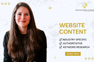 write content for your website