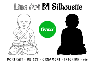 create cool line art and silhouette