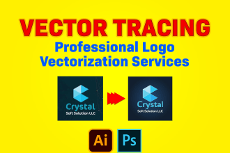 convert your logo to a vector file PSD, ai, eps, PDF, more