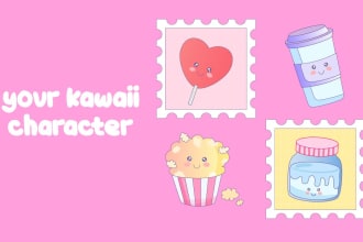 illustrate cute kawaii sticker, perfect for print or digital use
